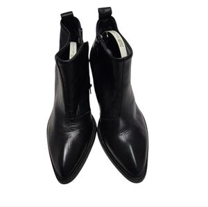 John Fluevog Black Leather Ankle Boots